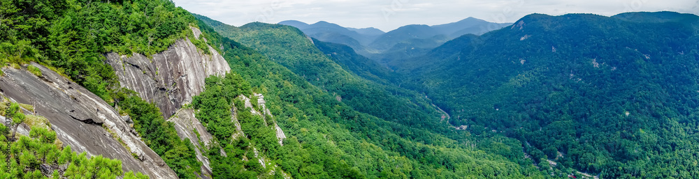 lake lure and chimney rock landscapes