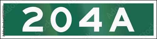 Guide road sign in Canada - Street Number. This sign is used in Ontario