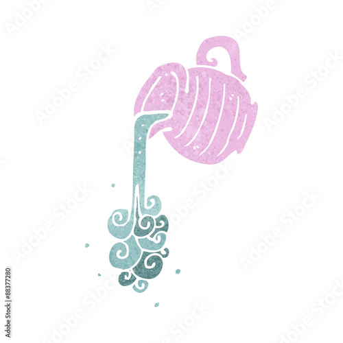 retro cartoon pouring jug