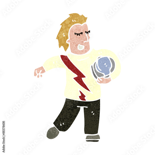 retro cartoon stunt man