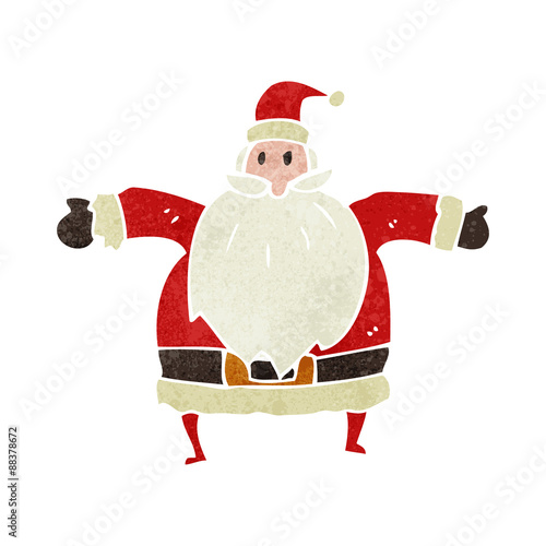 retro cartoon santa claus