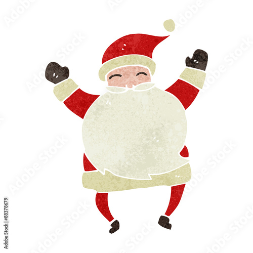 retro cartoon santa claus