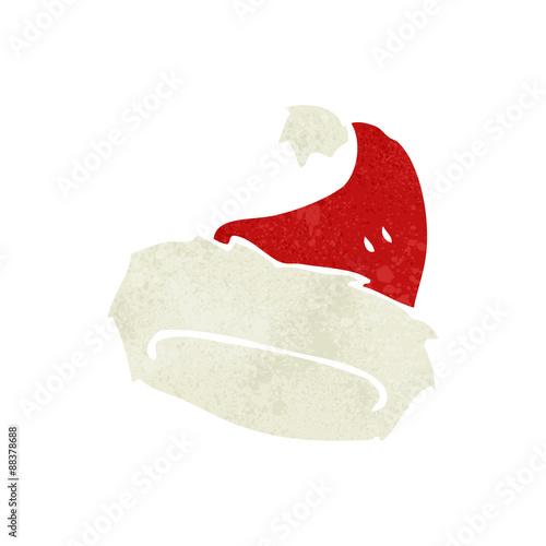 retro cartoon santa hat