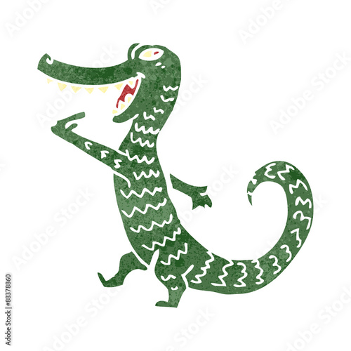 retro cartoon crocodile