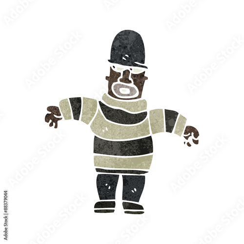 retro cartoon burglar