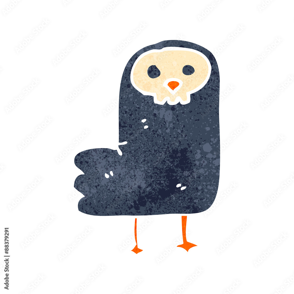 retro cartoon spooky crow retro cartoon spooky crow