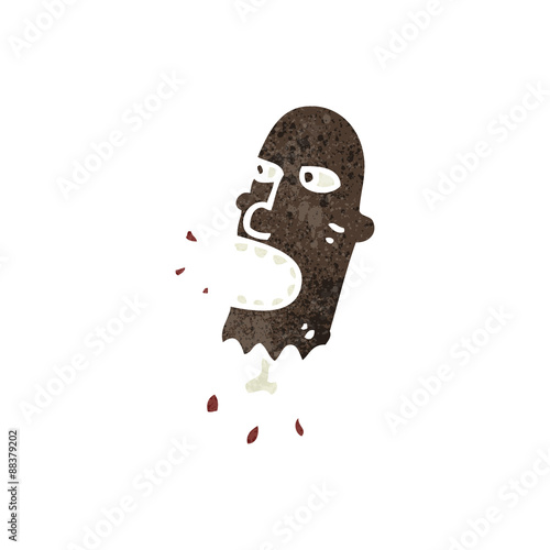 retro cartoon severed head