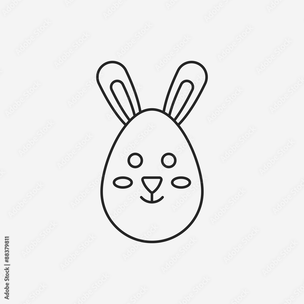 Obraz premium Easter bunny line icon