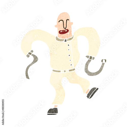 retro cartoon escaped lunatic