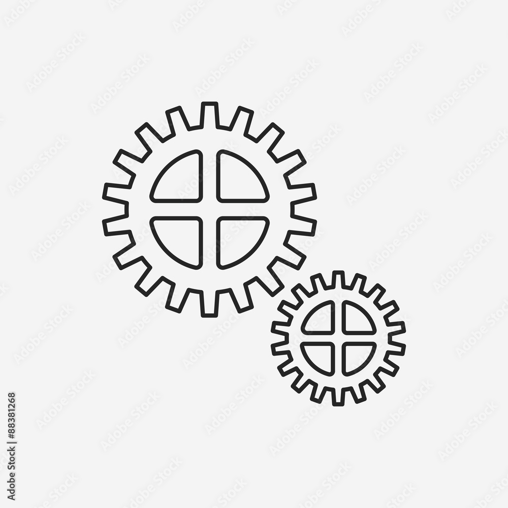 Gear line icon Gear line icon