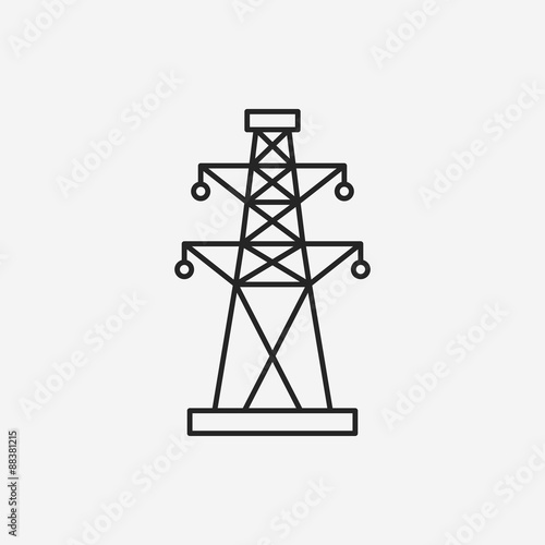 Electric Tower line icon