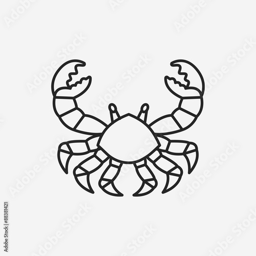 crab line icon