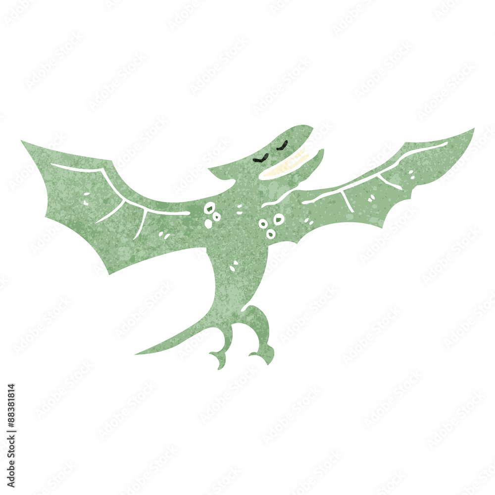 Fototapeta premium funny retro cartoon dinosaur