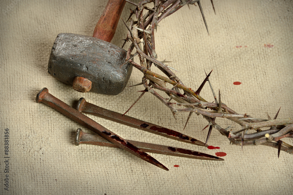 Fototapeta premium Crucifixion Elements