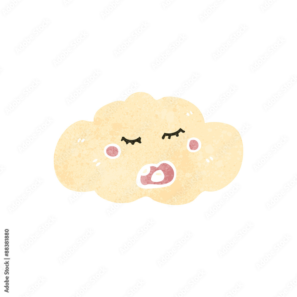 retro cartoon white cloud retro cartoon white cloud