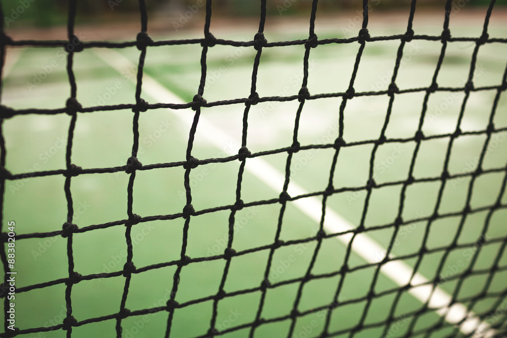 Fototapeta premium Closeup tennis net background