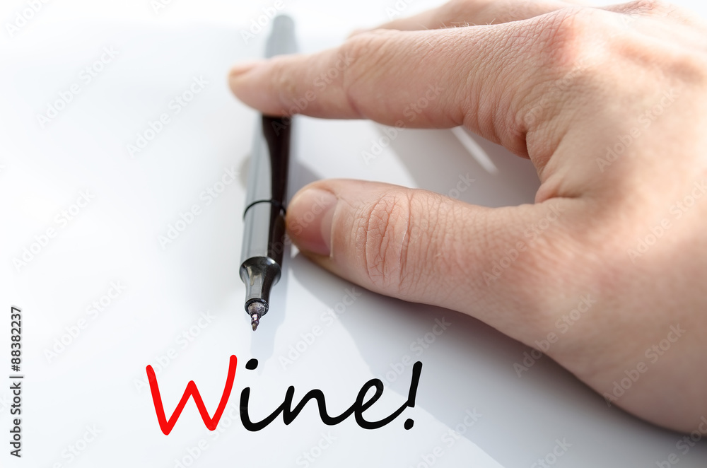 Wine Text Concept Wine Text Concept