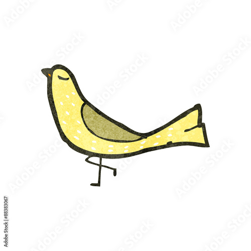 retro cartoon bird