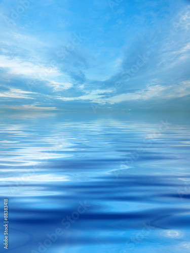 Surface Rippled of water and sky background