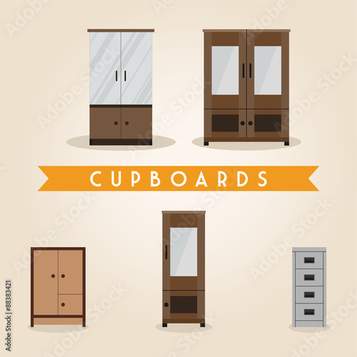 Furniture set. Cupboards
