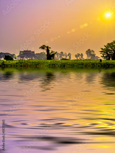 Surface Rippled of water and nature background