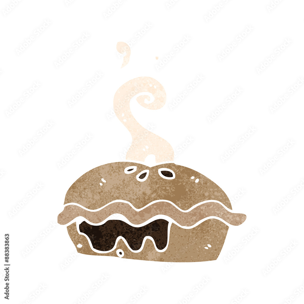 retro cartoon meat pie retro cartoon meat pie