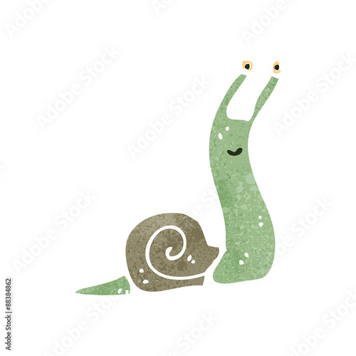 retro cartoon snail