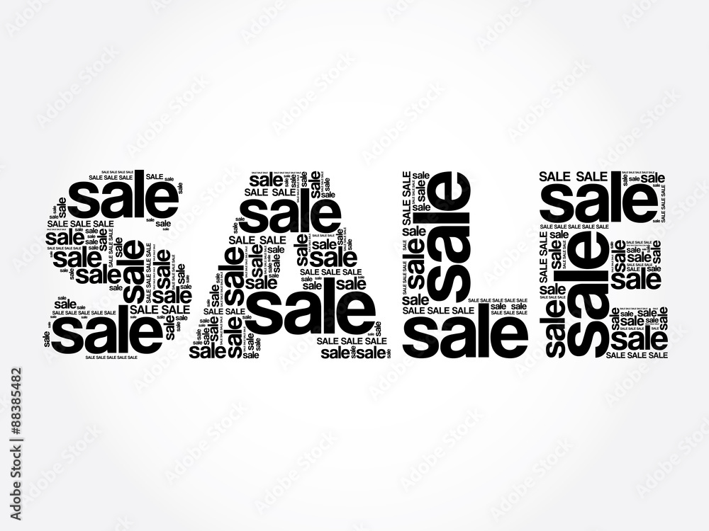Obraz premium SALE Word, vector words cloud, business concept