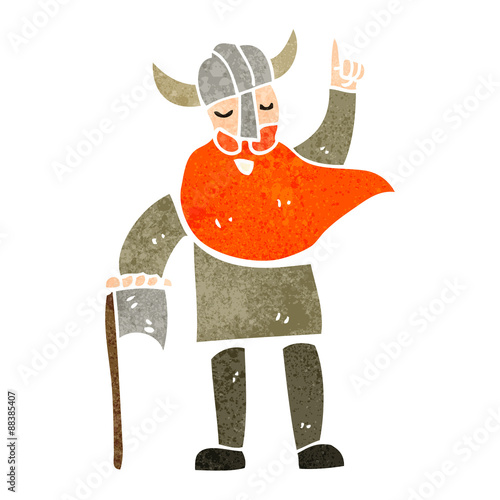 retro cartoon viking