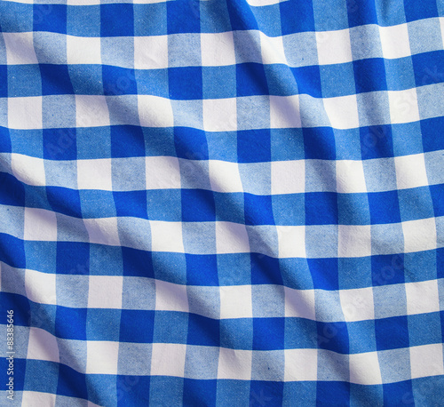 blue and white linen tablecloth