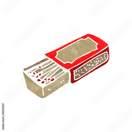 retro cartoon box of matches