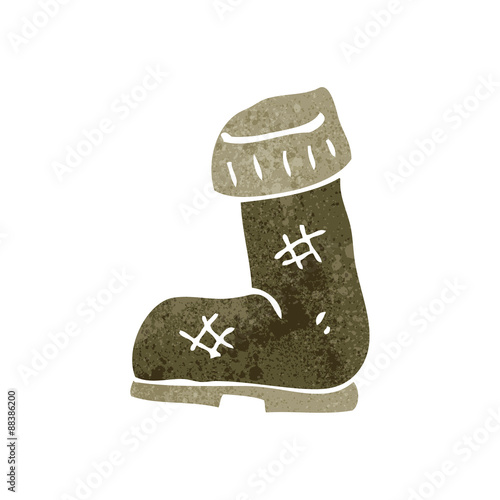 retro cartoon old boot