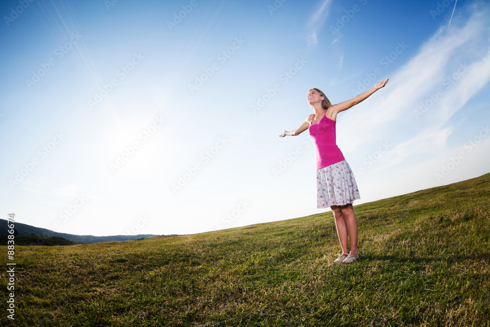 Young woman enjoying summer sun Young woman enjoying summer sun