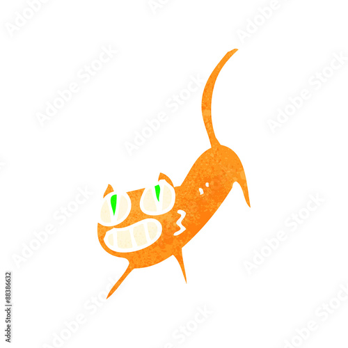 retro cartoon grinning cat