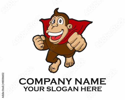 monkey ape character mascot vector
