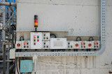 Control panel with light indicators, controlling technology process