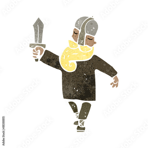 retro cartoon viking