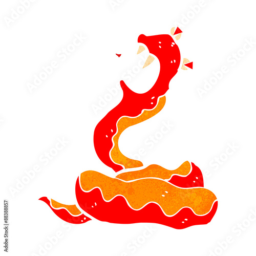 retro cartoon poisonous snake