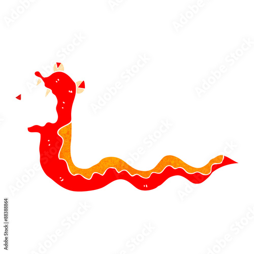 retro cartoon poisonous snake