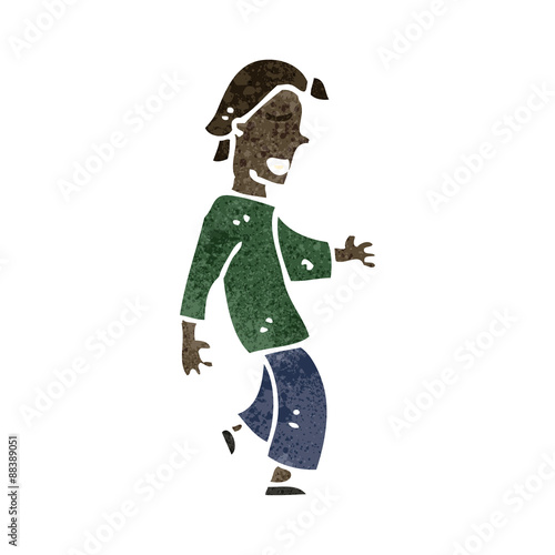 retro cartoon nonchalant man