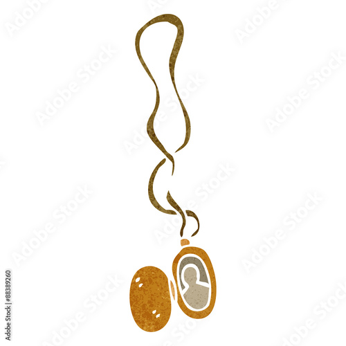 retro cartoon photographic pendant