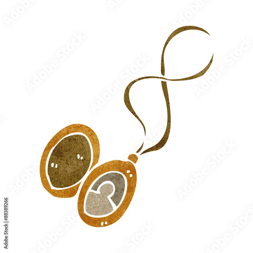 retro cartoon photographic pendant