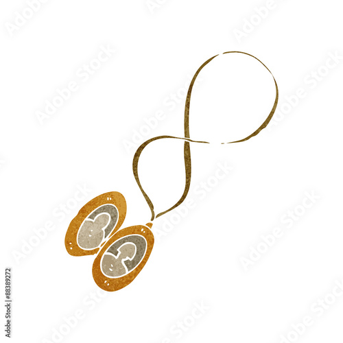retro cartoon photographic pendant