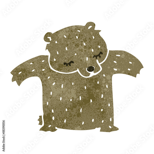 cute retro cartoon bear