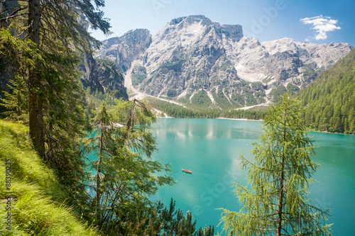 Fototapeta Naklejka Na Ścianę i Meble -  Lake Braies in the Dolomites