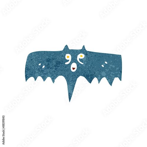retro cartoon spooky bat