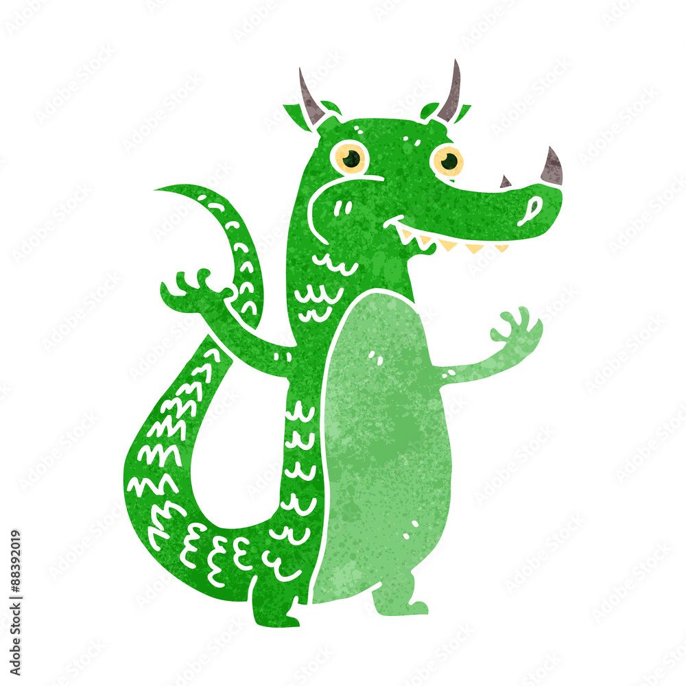 retro cartoon dragon retro cartoon dragon