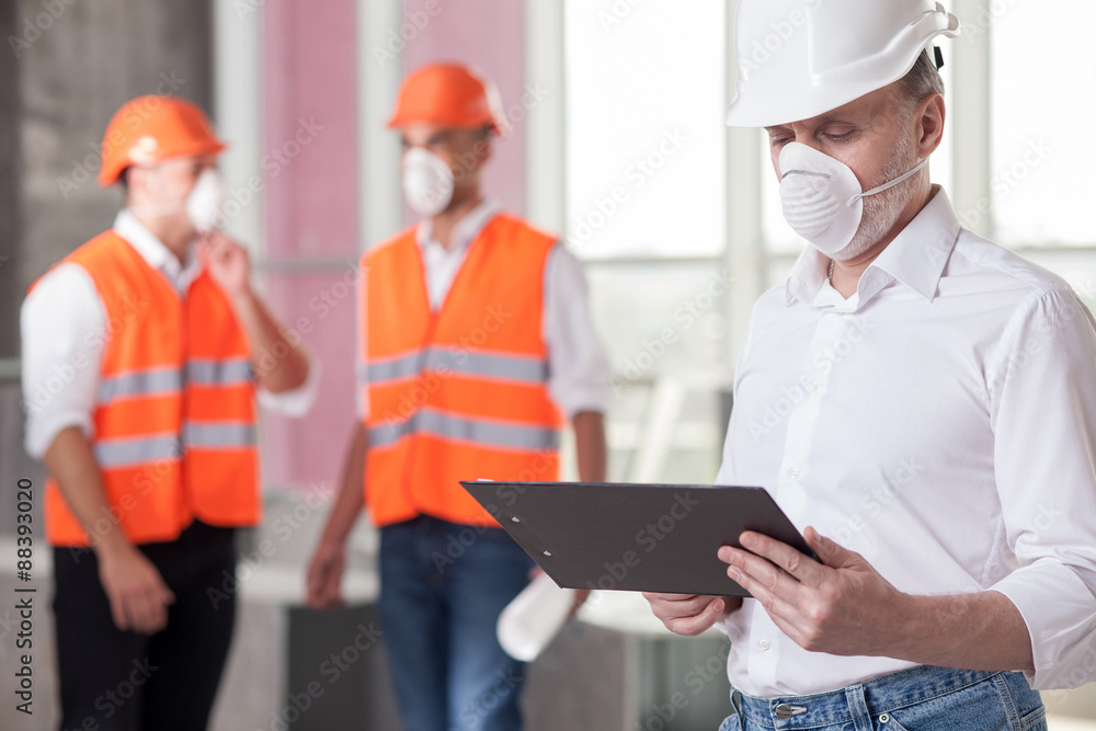 Experienced builders are working on a new project Experienced builders are working on a new project