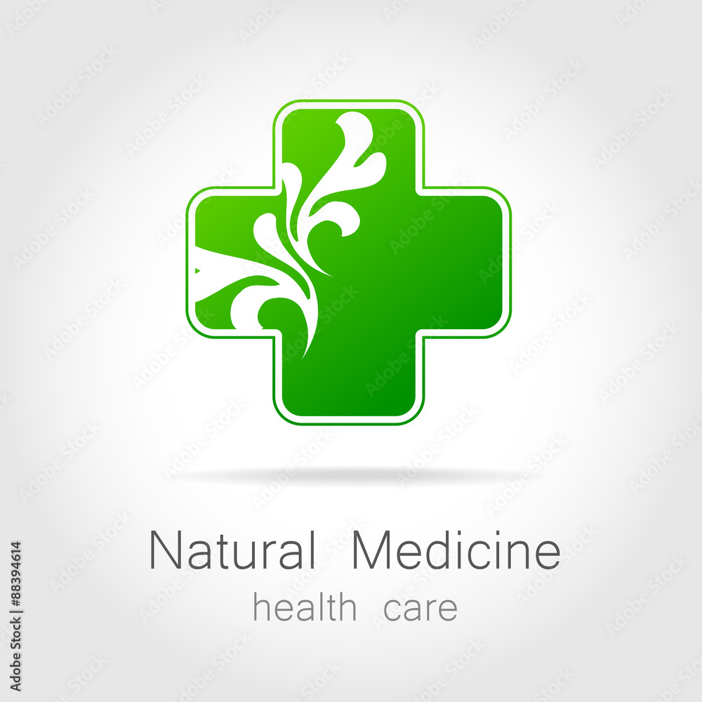 Obraz premium natural medicine logo