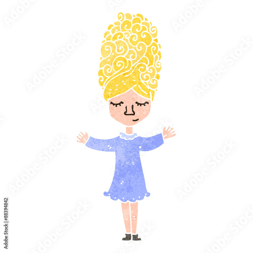 retro cartoon blond girl